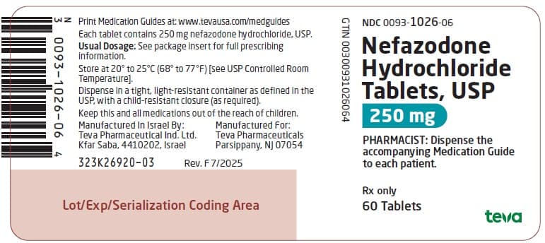 Nefazodone Hydrochloride — Reference image, actual packaging may vary