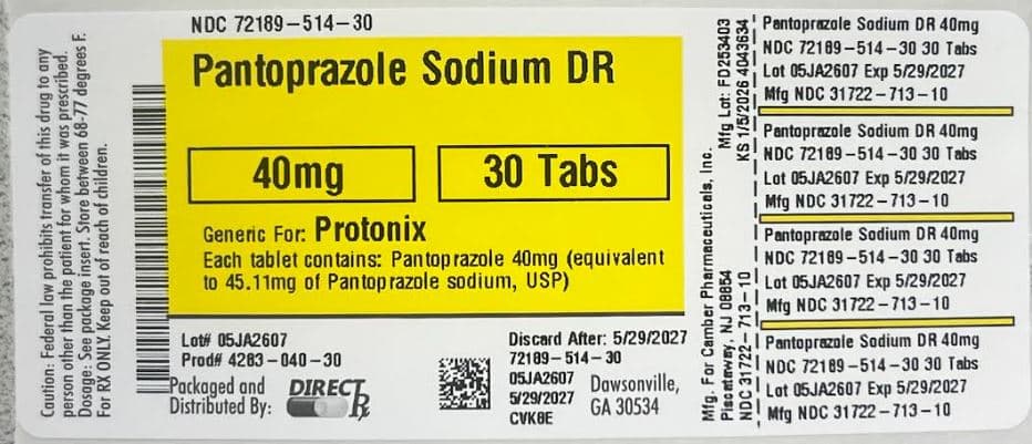 Pantoprazole Sodium DR — Reference image, actual packaging may vary