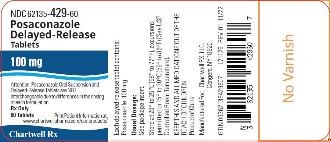 Posaconazole Delayed-Release — Reference image, actual packaging may vary
