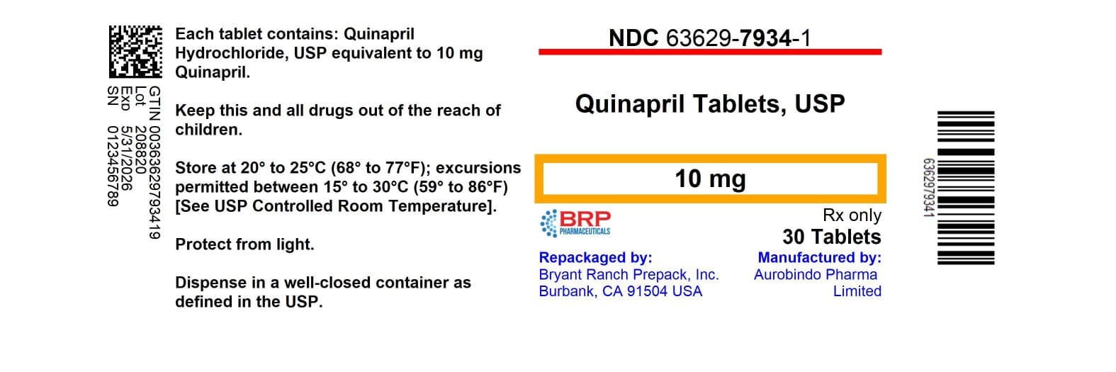 Quinapril Hydrochloride/hydrochlorothiazide — Reference image, actual packaging may vary