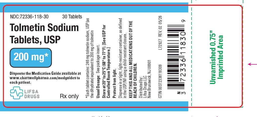 Tolmetin Sodium — Reference image, actual packaging may vary