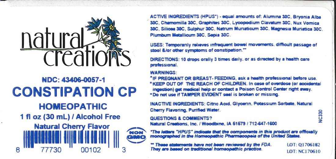 Constipation Cp package label