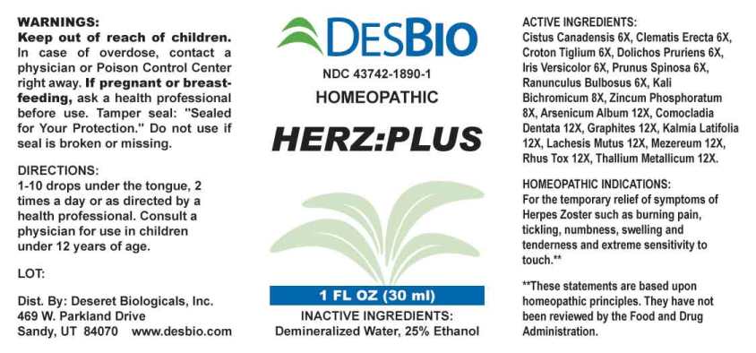 Herz Plus package label