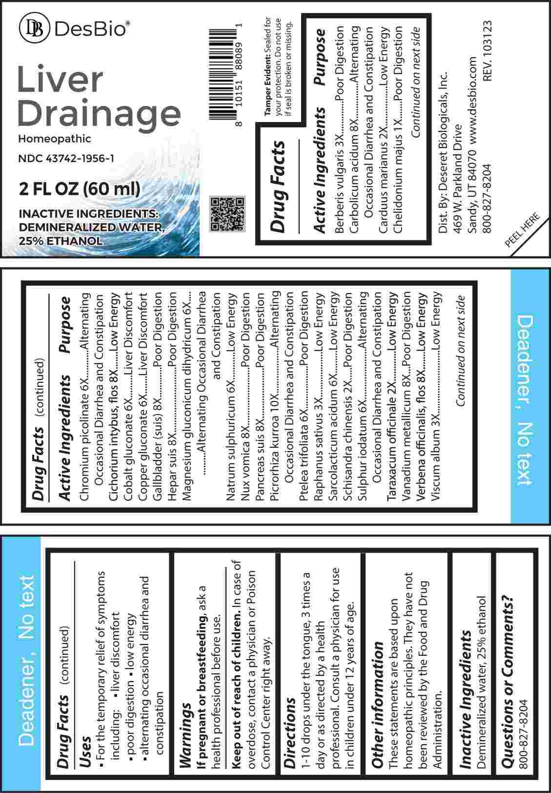 Liver Drainage package label