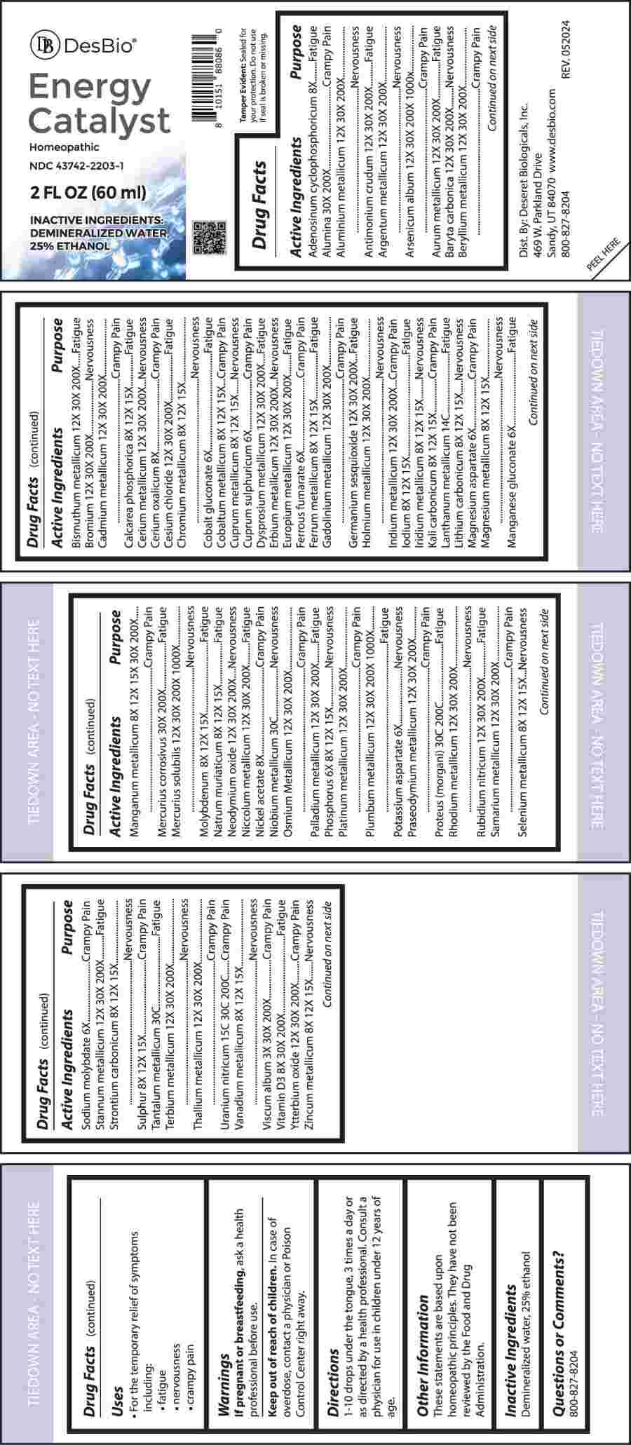 Energy Catalyst package label
