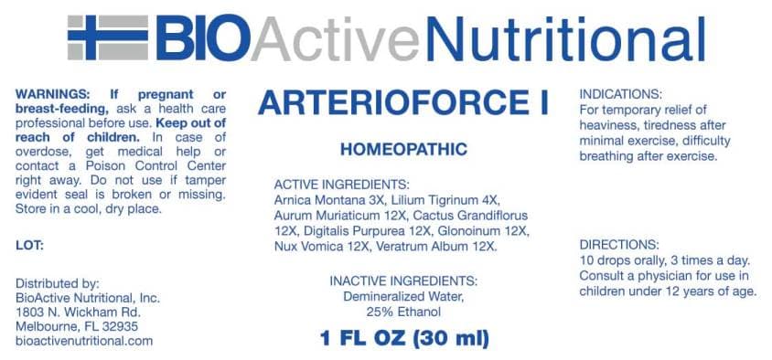 Arterioforce package label