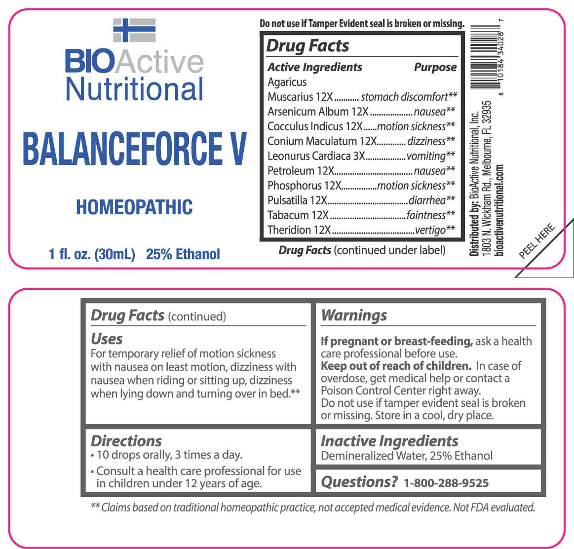 Balanceforce V package label