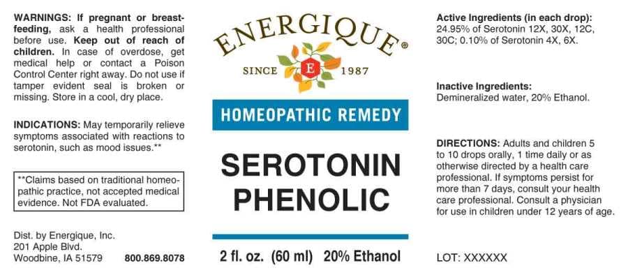 Serotonin package label