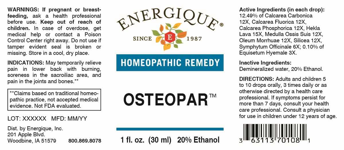 Osteopar package label