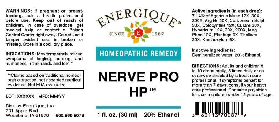 Nerve Pro package label