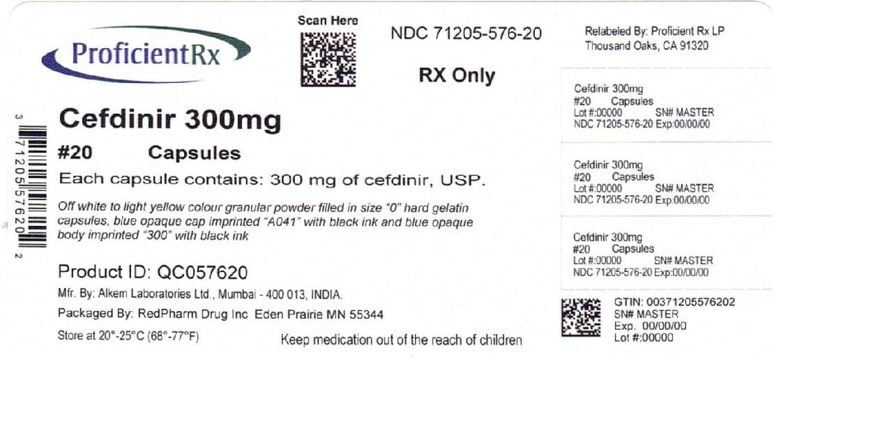 Cefdinir package label