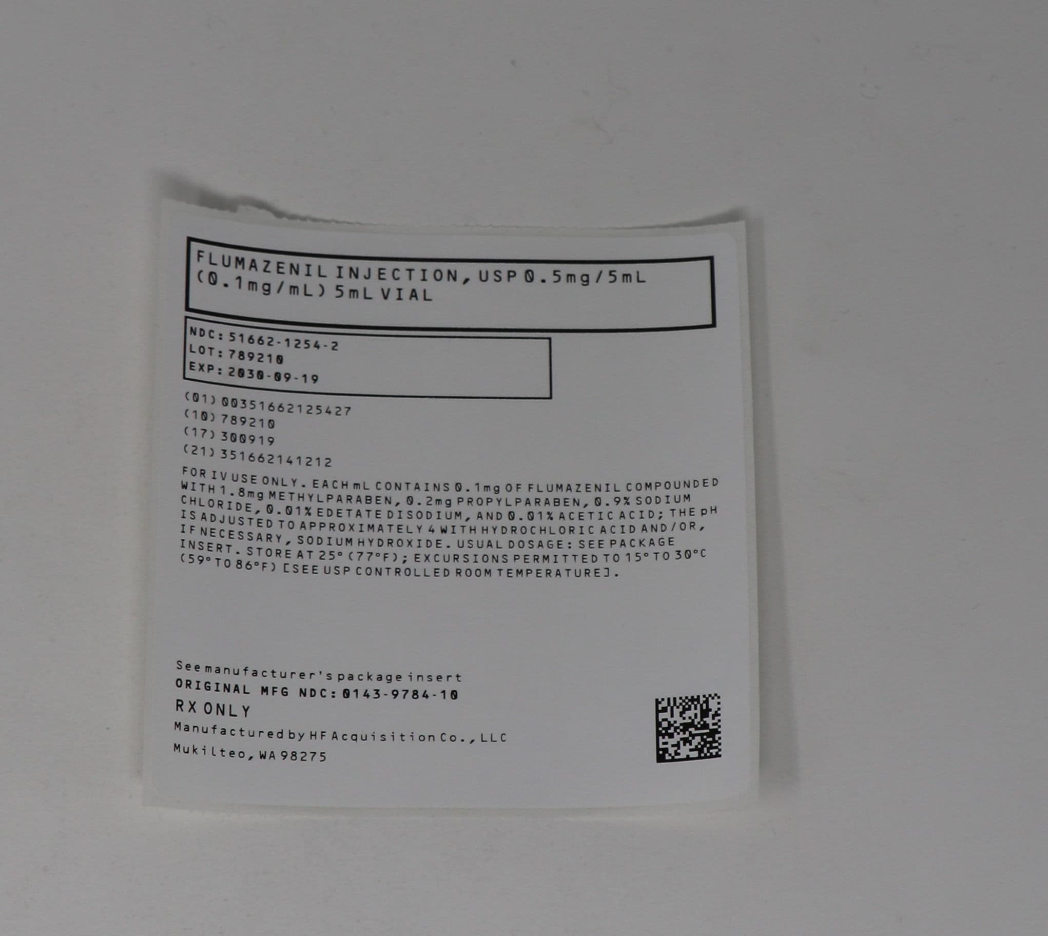 Flumazenil package label