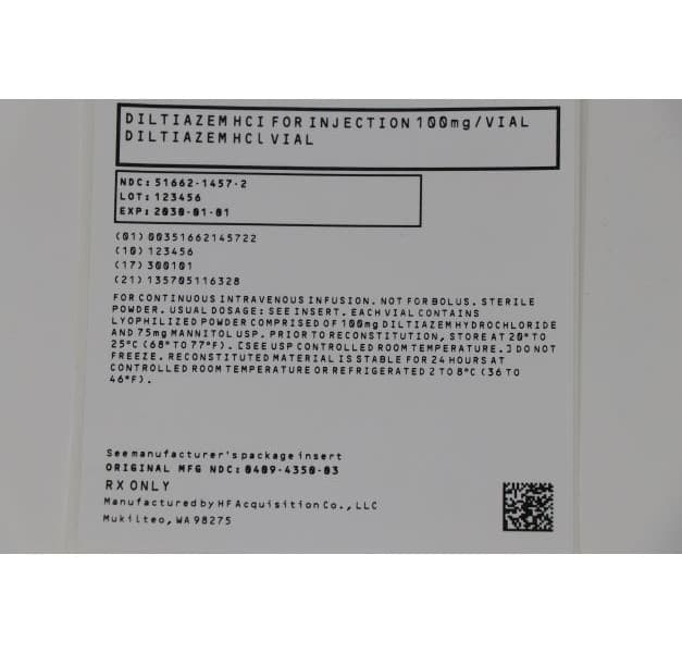 Diltiazem Hci package label