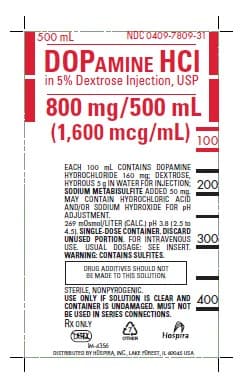 Dopamine Hci in 5% Dextrose package label