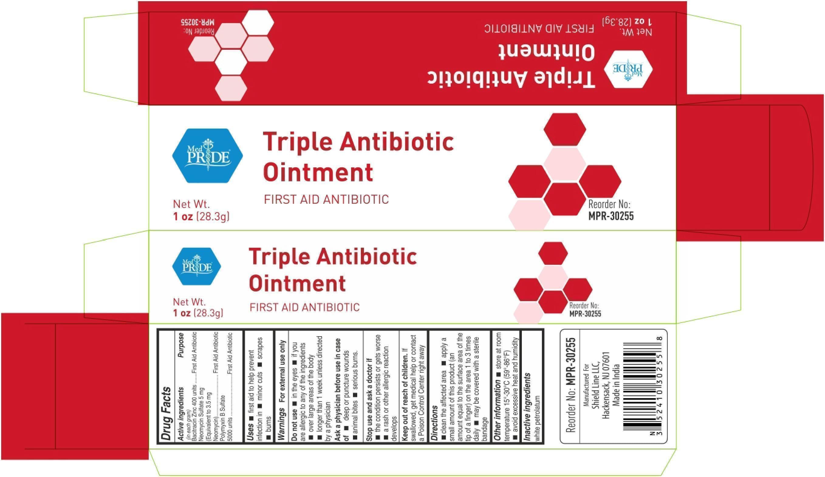 Triple Antibiotic package label