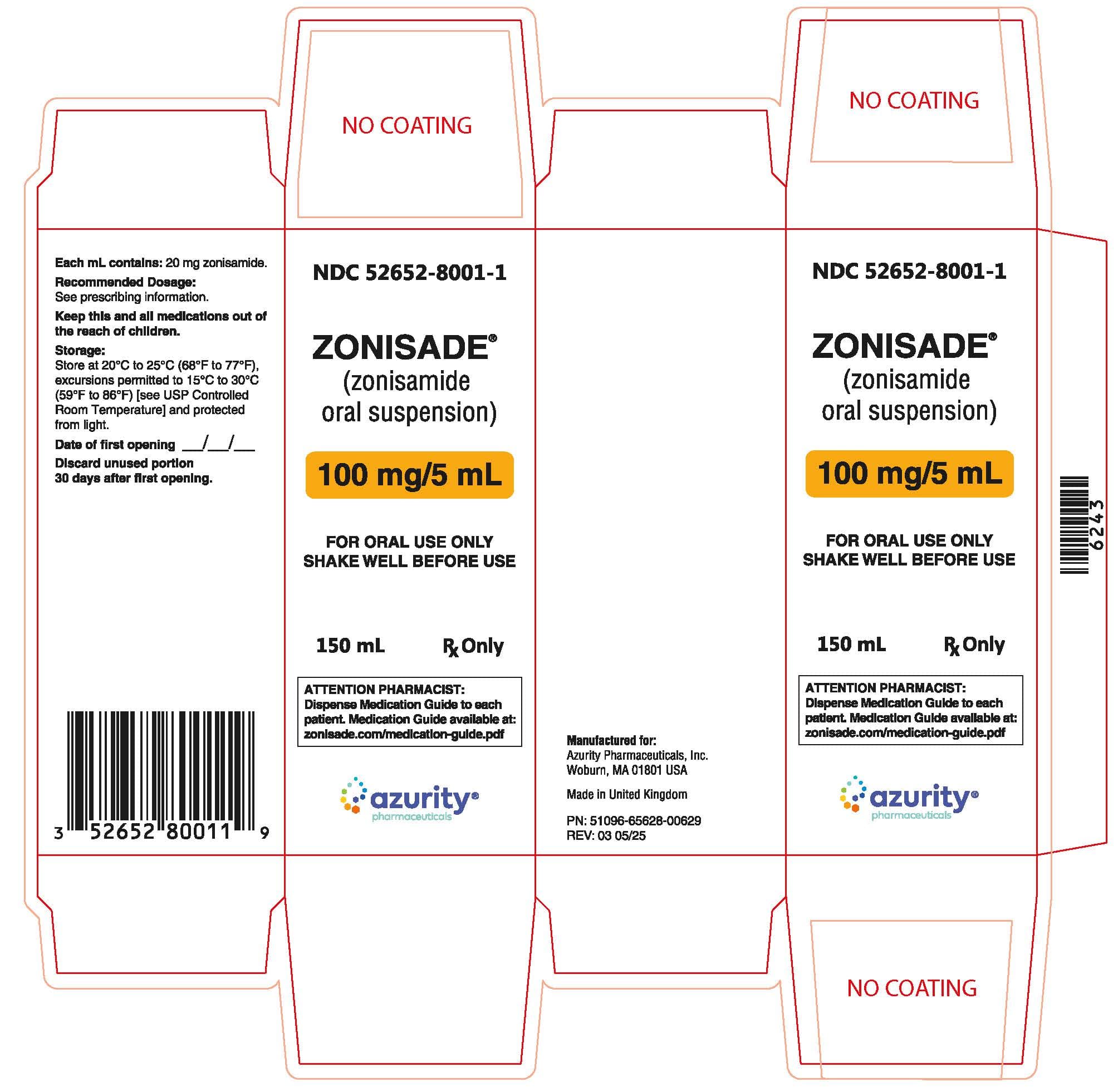 Zonisade package label