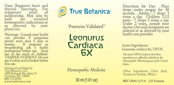 Leonurus Cardiaca package label