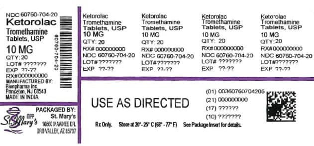 Ketorolac Tromethamine package label