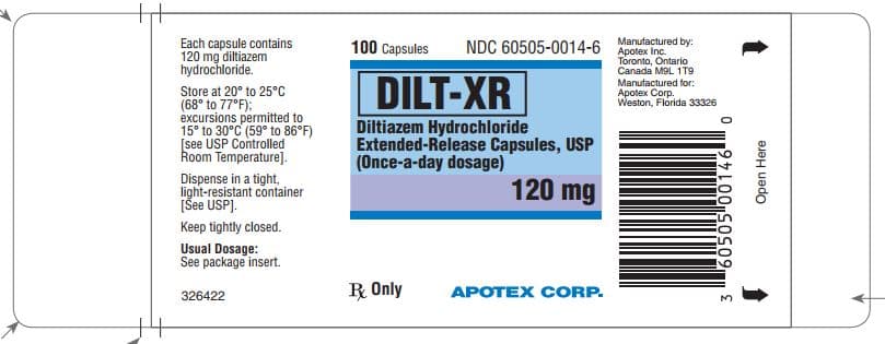 Diltiazem Hydrochloride package label