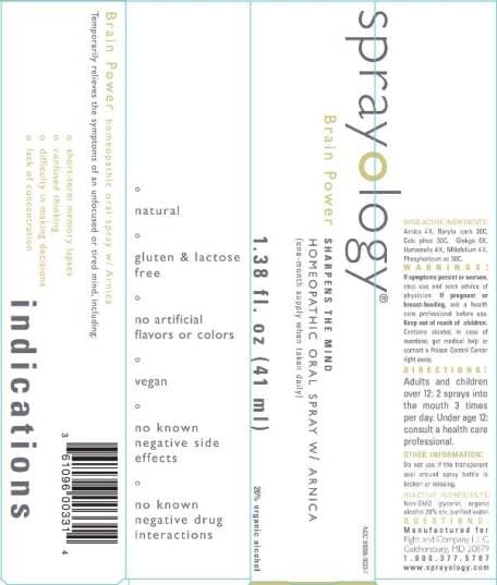 Brain Power package label