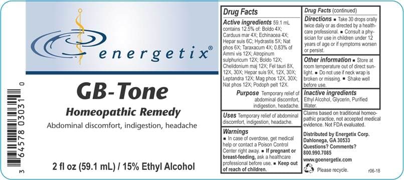 Gb-Tone package label