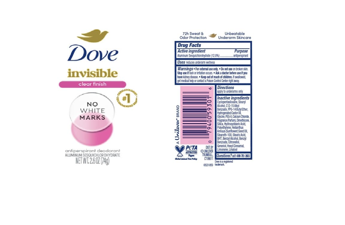 Dove package label