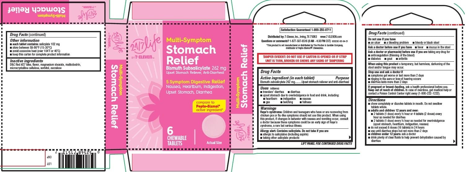 Stomach Relief, 24-7 Life by 7-Eleven package label