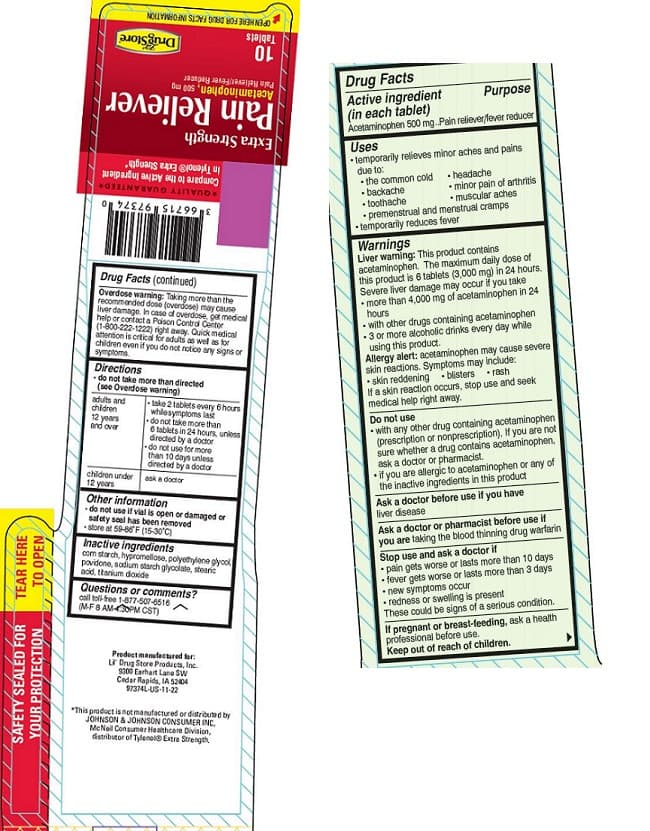 Pain Reliever package label