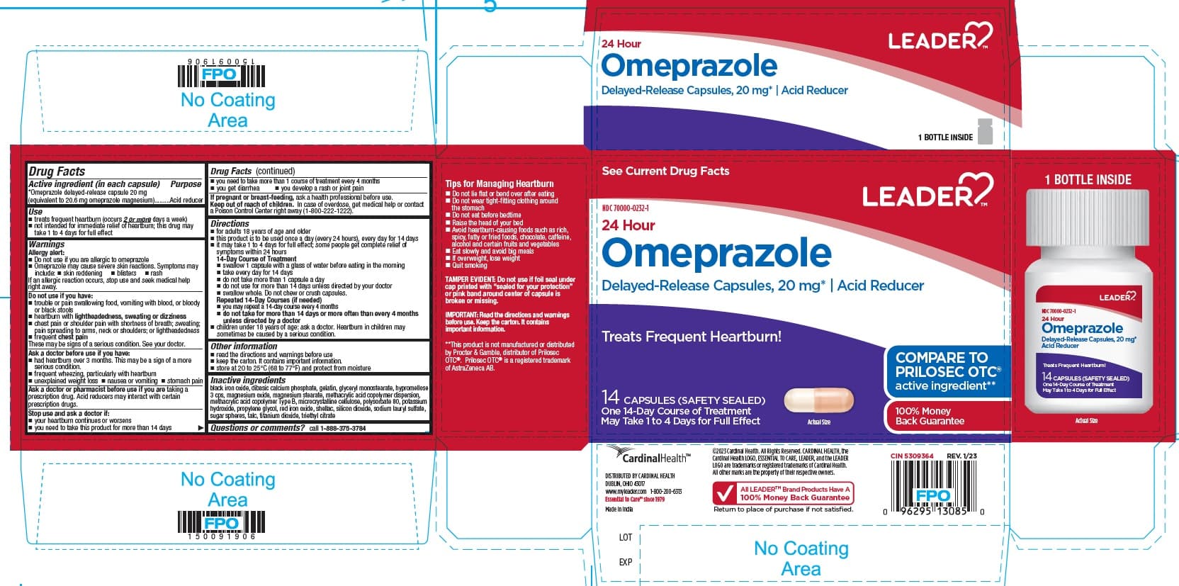 Acid Reducer package label