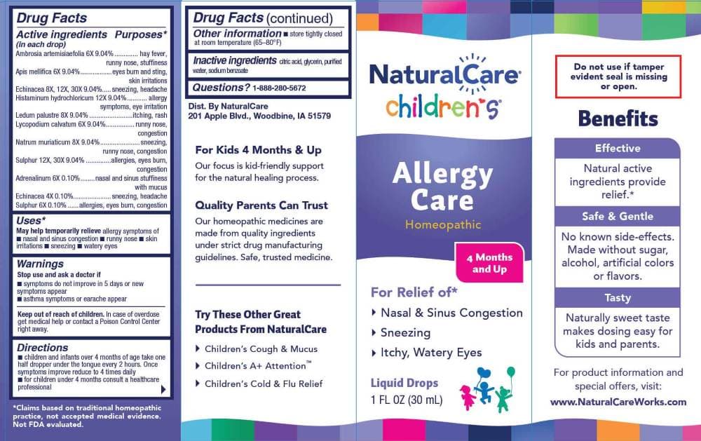 Allergy Care package label