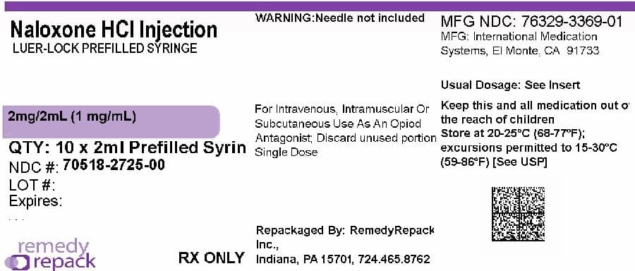 Narcan package label
