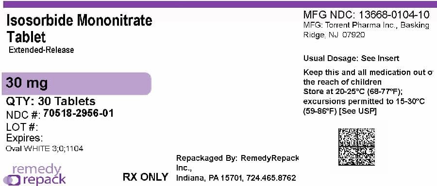 Isosorbide Mononitrate package label