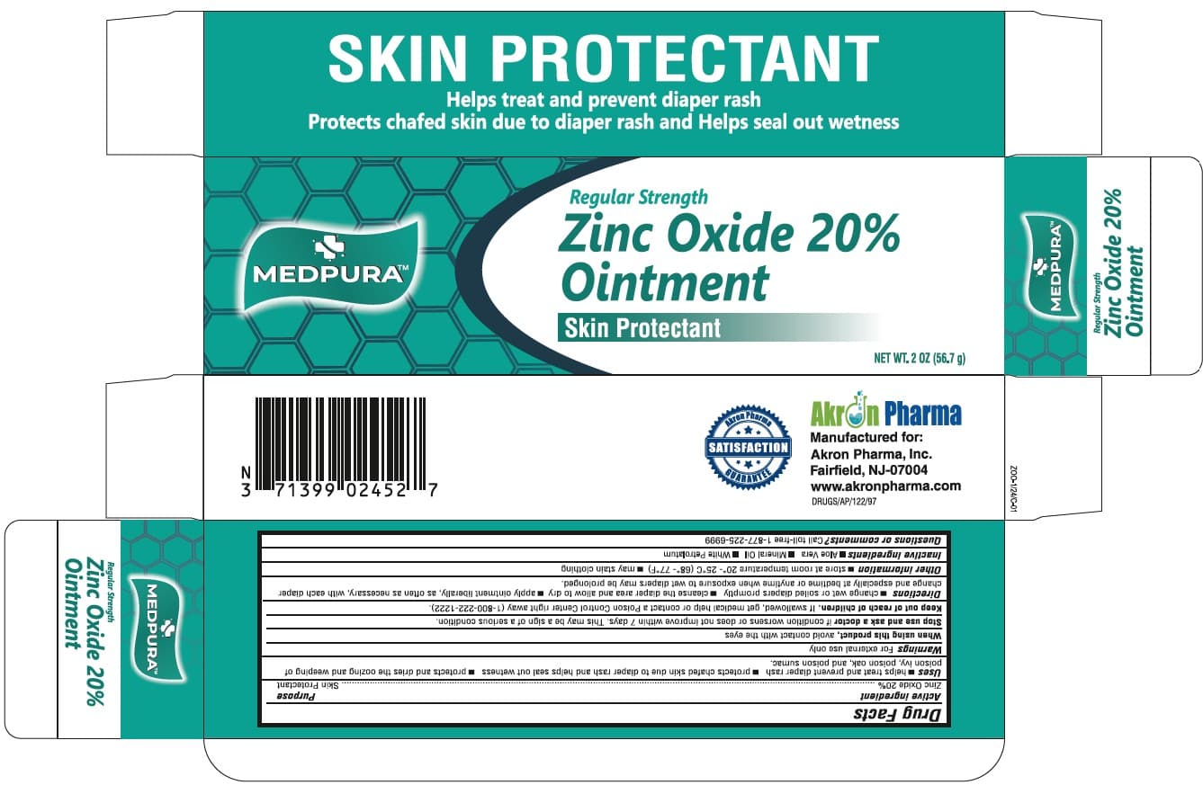 Medpura Zinc Oxide 20% package label