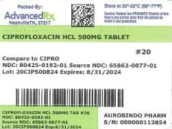 Ciprofloxacin HCL package label