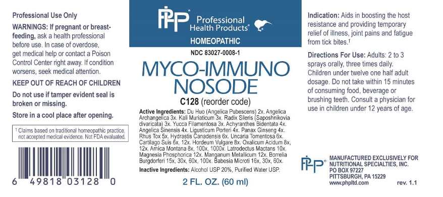 Myco Immuno Nosode package label